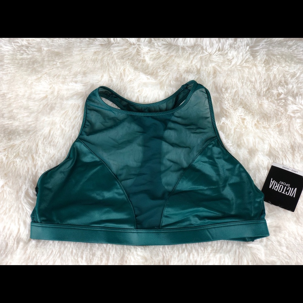 Victoria’s Secret Sport Bra Mesh Green Sz Large